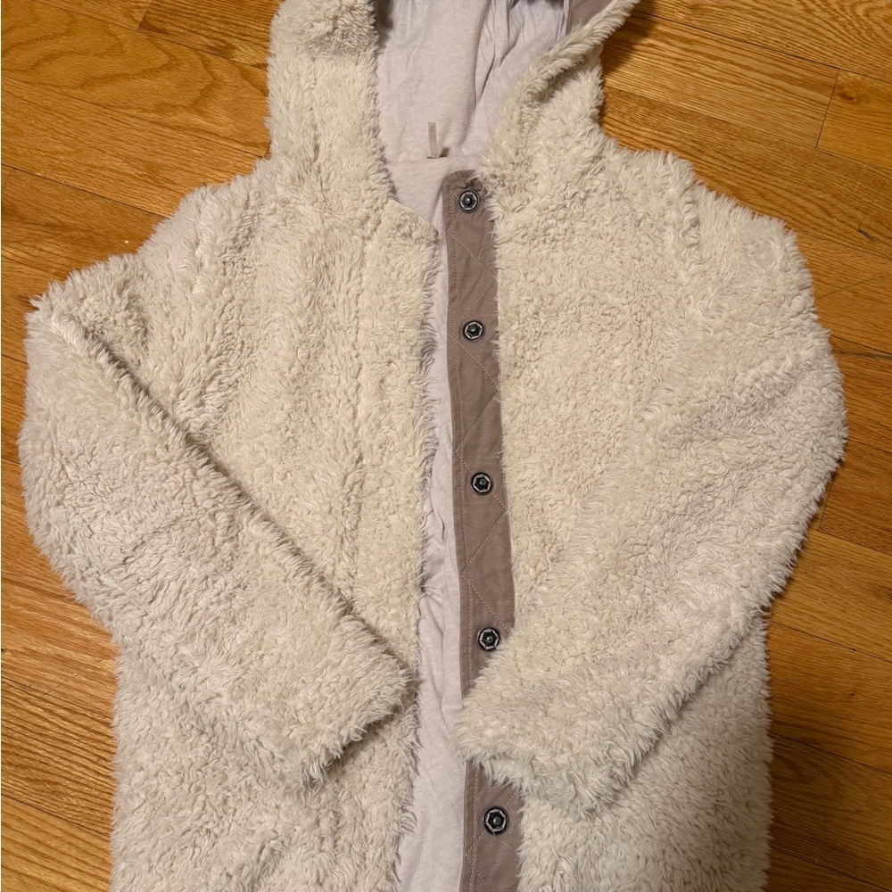 Free People Cream Teddy Jacket